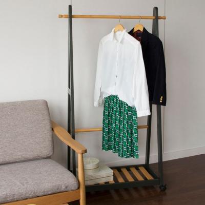 ふるさと納税 加西市 ハンガーラック 幅85cm ナチュラルブラック ツートンハンガー 棚付き[No5698-0618] |  | 02