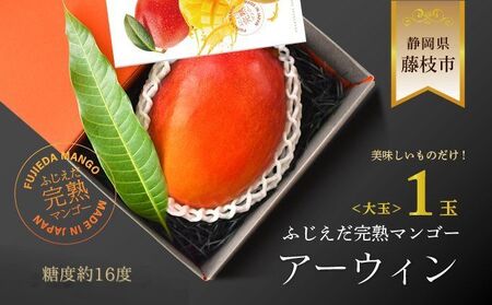 マンゴー 【2026 夏発送】 ふじえだ完熟マンゴー 1玉 【先行予約開始】 マンゴー マンゴー