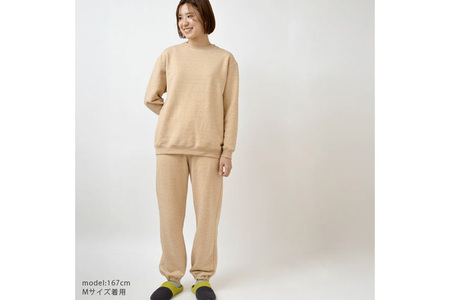 nayuta オーガニックコットン 裏起毛あったか スウェットパンツ ブラウン【M】ユニセックス 秋田県 大仙市