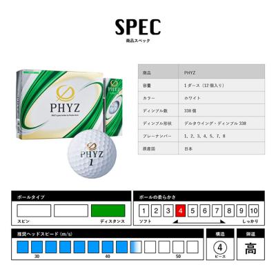 ふるさと納税 関市 10ダース PHYZ ホワイト ゴルフボール ゴルフ用品 ブリヂストン |  | 02