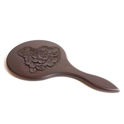 ふるさと納税 長野県 軽井沢彫　手鏡(中)花束　桜　長野県伝統工芸品