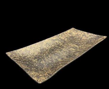 波レクタングルプレート 乱糸(マット仕上げ)漆黒