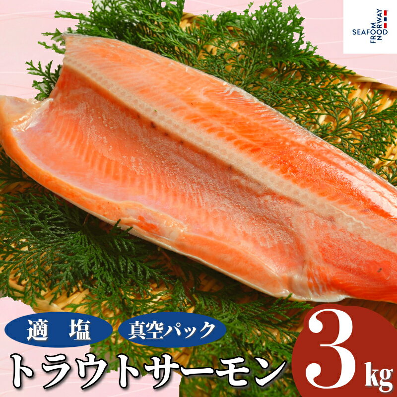 【ふるさと納税】 トラウトサーモン 約3kg 真空パック入 トラウト トラウトサーモン サーモン 鱒 マス 惣菜 おかず 冷凍 冷凍品 長期保存 保存食 鮮度 旨味 お取り寄せ グルメ 食品 大容量 ギフト 贈物 ムニエル 焼魚 惣菜 おかず 洋食 人気 千葉県 銚子市 エドノフーズ