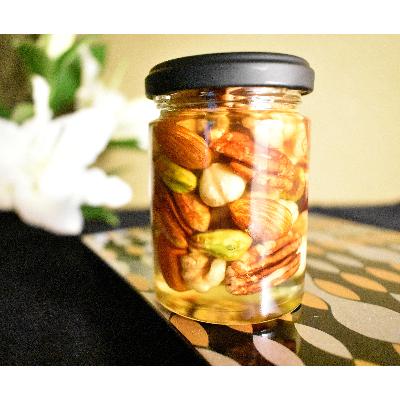 ふるさと納税 日高町 ナッツの蜂蜜漬【峠プレミアム　萌(MOE)】〜熊野古道　峠の蜂蜜×ナッツ(日高町) |  | 01