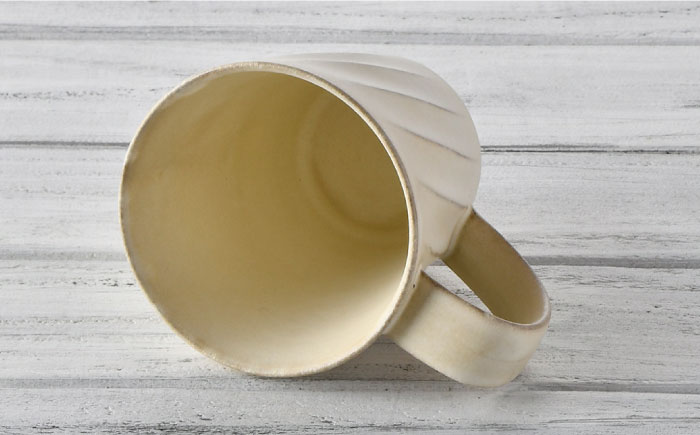 【波佐見焼】ねじり BIGマグセット（ブラウン・ベージュ） マグカップ スープマグ スープカップ 【トーエー】 [QC56]