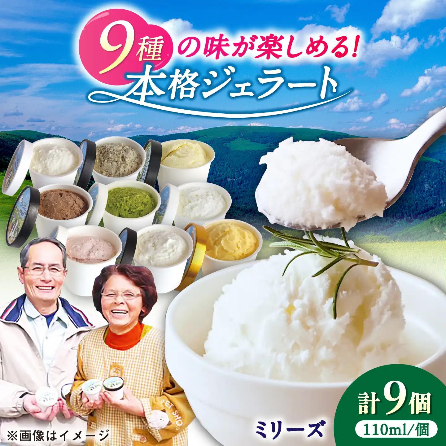 本格ジェラート ミリーズ9個セット 110ml×9個 / ジェラート アイス アイスクリーム シャーベット ギフト 贈答 / 佐賀県 / 松本アイス工房[41AOAA002]