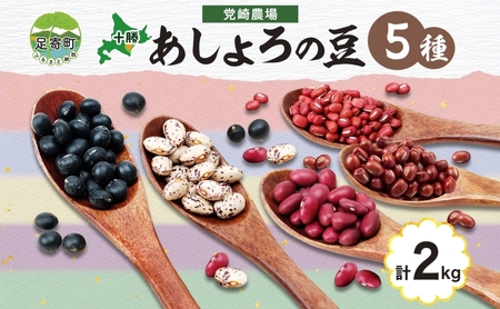 北海道 あしょろの豆 5種 計2kg（各400g×各1袋）《足寄町》【党崎農場】小豆 小豆 小豆 小豆 小豆 小豆 小豆[BEAA011]