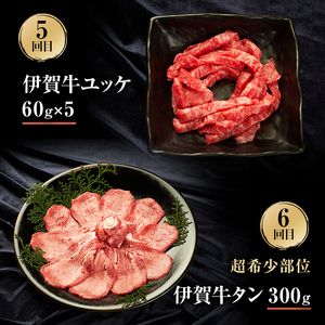 伊賀牛 定期便 6ヶ月 切り落とし ユッケ タン 伊賀牛