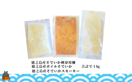 徳之島の漁師が荒波で釣り上げたそでいか 食べ比べ お刺身・ボイル・スモーキー （ ３つの美味しさ ソデイカ いか イカ ）