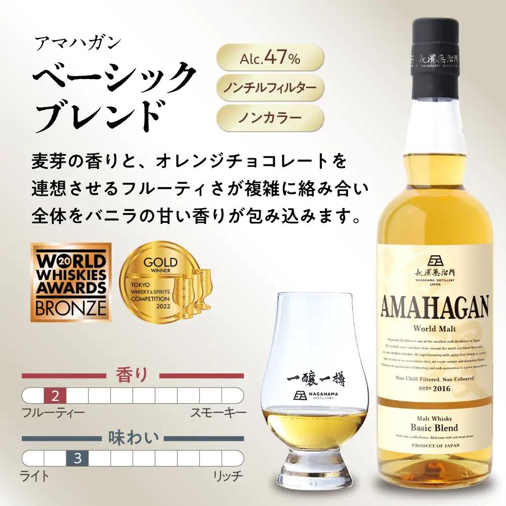 ウイスキー アマハガン 700ml×2本セット（ベーシック・ピーテッド）[AQBX116]