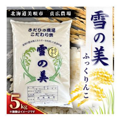 ふるさと納税 美唄市 令和7年度産　北海道美唄市　ふっくりんこ　精米(5kg)雪の美　貞広農場