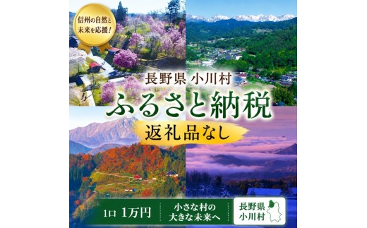 002＊小川村ふるさと納税応援寄附金　返礼品なし　