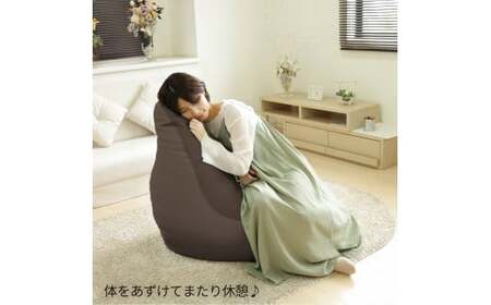 ビーズクッション とんがりソファータイプＬ ブラック ビーズクッション