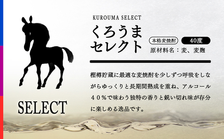 麦焼酎　くろうまセレクト　40度720ml＜1-13＞