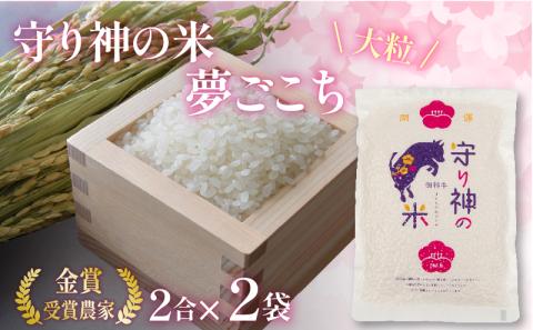 守り神のお米 300g×2袋入 ( 祈祷米 夢ごこち 2合 精米 米 ごはん 白米 令和5年産 白米 お米 受験 合格祈願米 真空米 真空パック 産地直送 農家直送 送料無料 滋賀県 竜王町 ふるさと