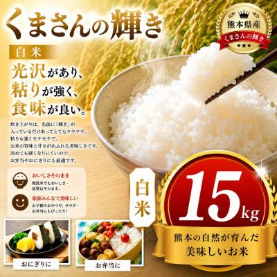 ふるさと納税 玉名市 【7年産】熊本県産 くまさんの輝き 白米 15kg