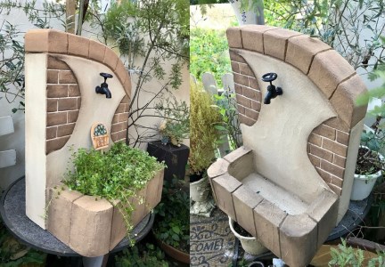 ＜Moon Rabbit＞シャビー・タッププランター≪エクステリア ガーデニング 屋外 オブジェ ガーデンファニチャー≫    