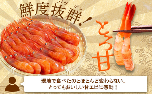 超速リキッド凍結でドリップゼロ！北海道羽幌産生鮮甘えび 600g（200g×3パック）【0312101】 600g（200g×3パック）