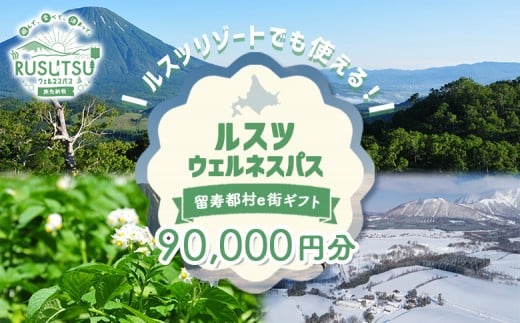 
            留寿都村e街ギフト ルスツウェルネスパス 90,000円分【99105】
          
