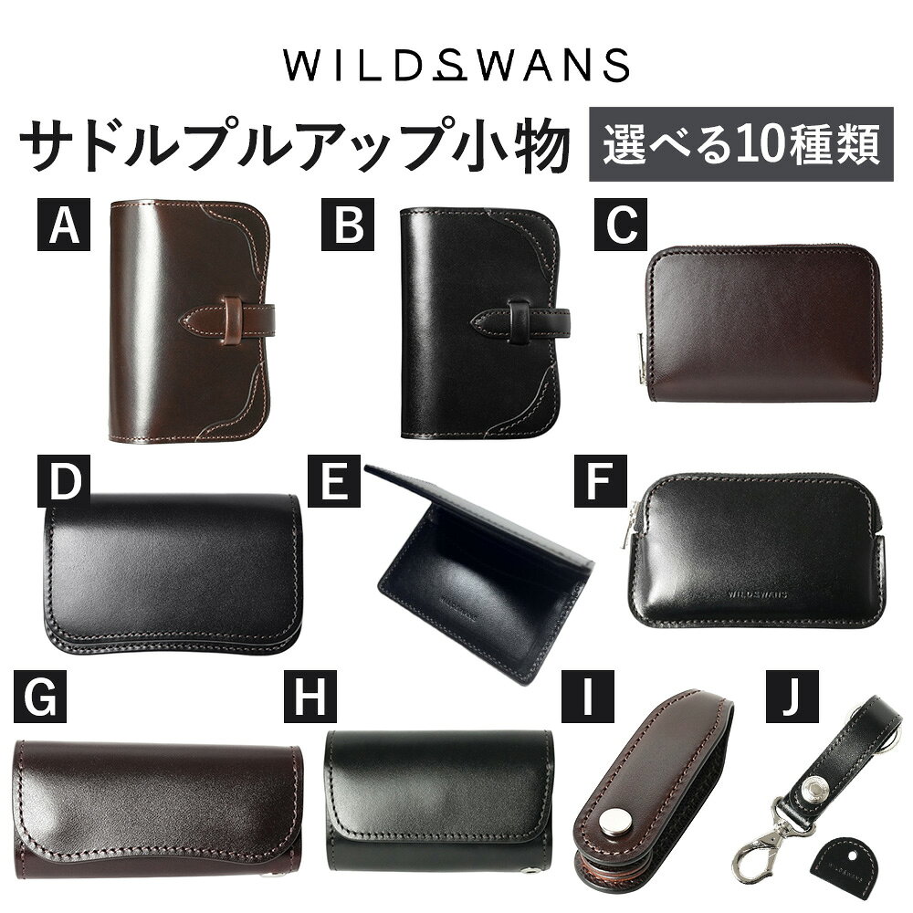 【ふるさと納税】小物 キーケース カードケース マルチケース 選べる WILDSWANS サドルプルアップ 革 ブラック チョコレート 有限会社ケイズファクトリー《120日以内に出荷予定(土日祝除く)》茨城県 河内町 耐久性 高級 型押し 革製品 雑貨