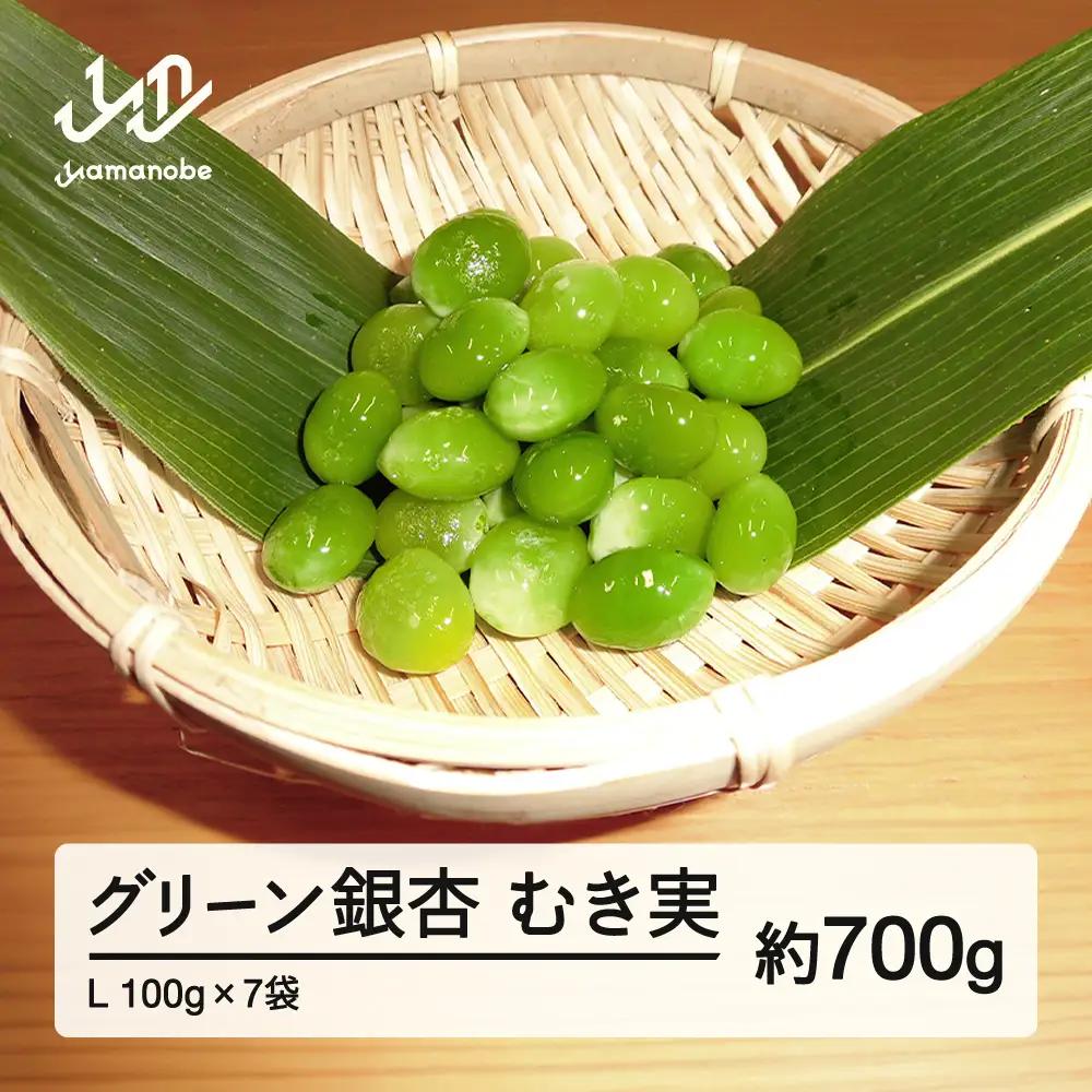 《先行予約》2026年 山形県産 グリーン銀杏 むき実 L 約700g(100g×7) 2026年9月中旬から順次発送 銀杏 ぎんなん おつまみ 秋 野菜 期間限定 F20A-734