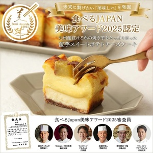 九州産紅はるかの焼き芋を使ったプレミアム蜜芋スイートポテトチーズケーキ　6回定期便_定期便 九州産 紅はるか 焼き芋 使用 プレミアム 蜜芋 スイートポテト チーズケーキ 1本 約 480g 回数 6