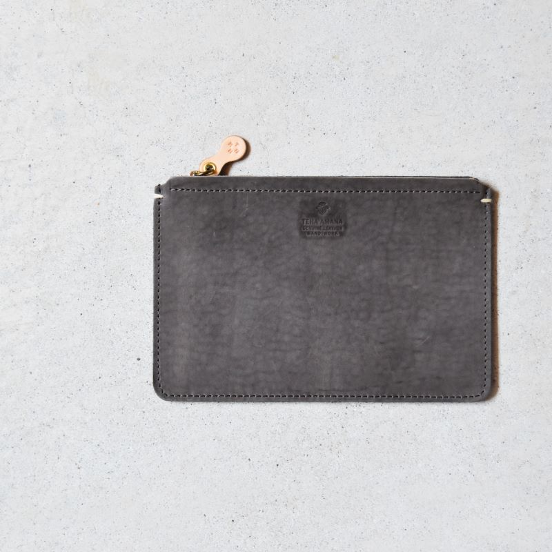 Teha’amana Square pouch S テハマナ スクエアポーチ S スモーク グレー  革 皮 雑貨 おしゃれ レザー 本革 こだわりの逸品 地域特産品 ギフト 自分用 人気 おすすめ_
