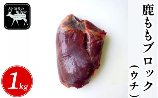 【徳島県三好市祖谷産】祖谷の地美栄 鹿 モモ ブロック ウチ 1kg 希少 部位 ジビエ 地美栄 厳選 鹿肉 国産 ヘルシー 低カロリー 高たんぱく 低脂質 焼肉 BBQ バーベキュー ステーキ ロースト シカ シカ肉 唐揚げ カレー シチュー 使いやすい 冷凍 赤身 みよし 徳島 三好 祖谷