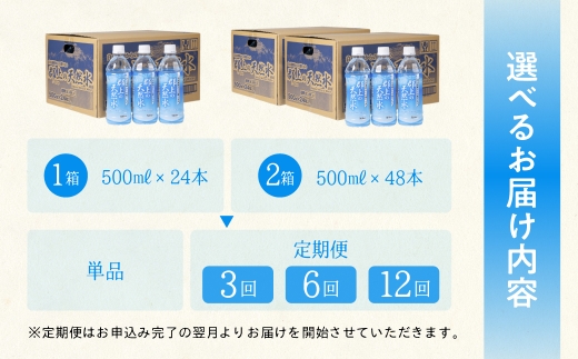 ≪【定期便12回】郡上の天然水 500ml × 1箱（24本）≫ 清流長良川源流 水 500 みず 天然水 定期 定期配送  12回 1年 日用品 生活必需品 消耗品 24本備蓄 防災 軟水 超軟水 ph 保存 送料無料 岐阜県 郡上市