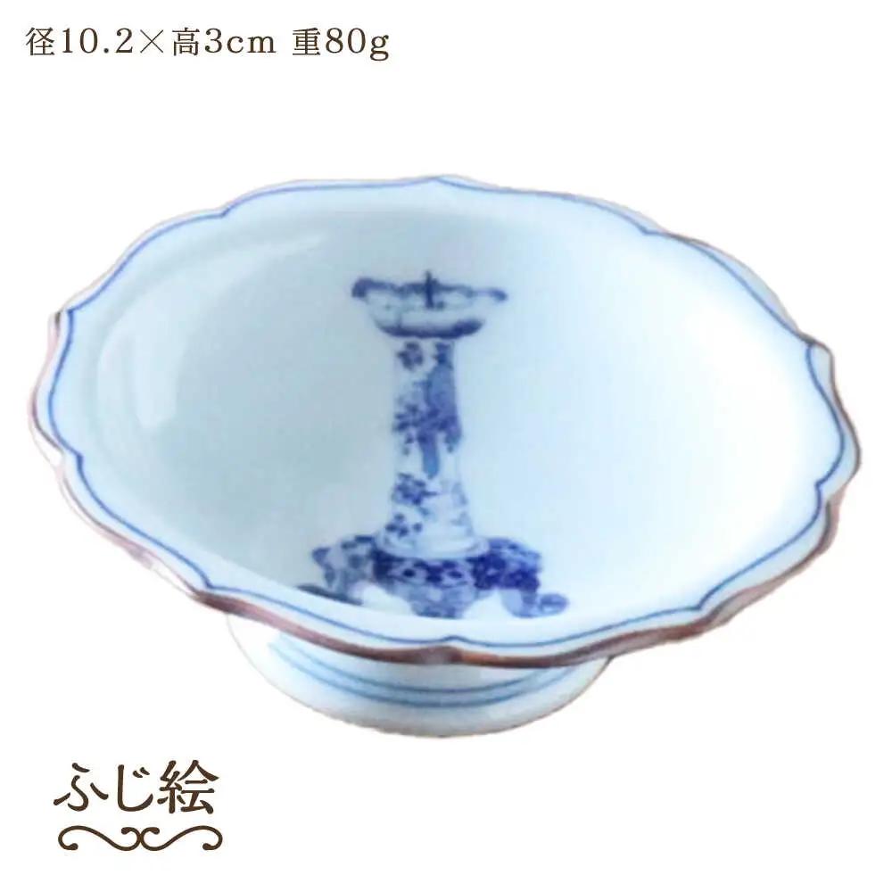 【波佐見焼】古伊万里文様 桔梗渕高台小皿 5枚セット【西日本陶器】[AC278]