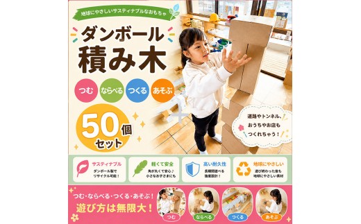 
ダンボール積み木　50個セット [№5644-1109]
