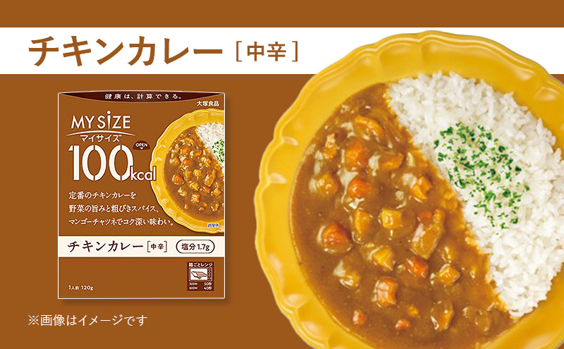 大塚食品 マイサイズ  100kcal チキンカレー（中辛）×ガパオ（辛口） レトルト 計20食 セットレトルト カレー ガパオ インスタント 防災 神奈川県 綾瀬市