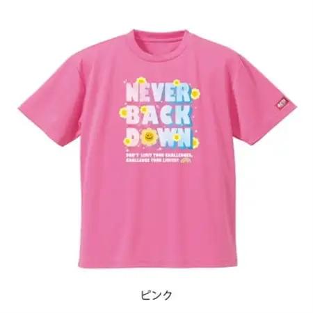 JTTA公認　卓球ユニフォーム【男女兼用(ドライ):XXLサイズ】ネバーバックダウンB　ピンク【1658015】
