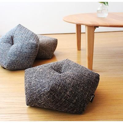 ふるさと納税 京都市 【洛中高岡屋】落ち着いた色目と素材感 ブレンデル おじゃみ座ぶとん(ブラック) |  | 02