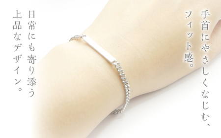 シルバーブレスレット SV950【 デザイン/プレート　サイズ/小 】 シルバー アクセサリー レディース メンズ シンプル 一点もの 職人の手作り プレゼント ギフト 贈り物 シルバー950 ジュエ