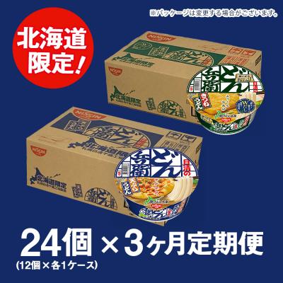 ふるさと納税 千歳市 【定期便3カ月】日清 北のどん兵衛 うどんセット＜天ぷら・きつね＞各1箱・合計2箱 |  | 02