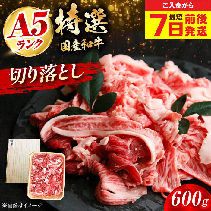 【ふるさと納税】【お中元対象】【最短7日以内発送】国産和牛切落し 600g 肉 お肉 国産 和牛 冷凍 大阪府高槻市/株式会社ミートモリタ屋[AOAI010]