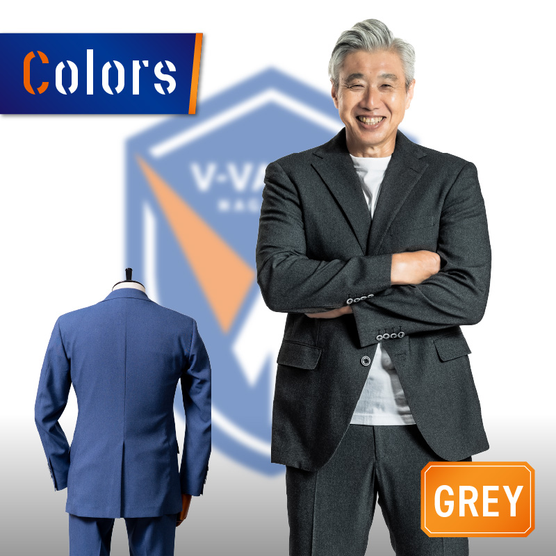 Ⅴファーレン長崎公式スーツ【Grey】 Ｌサイズ（ スーツ オーダースーツ 長崎 サッカー Ⅴファーレン長崎 ）【L00-007-03CV】