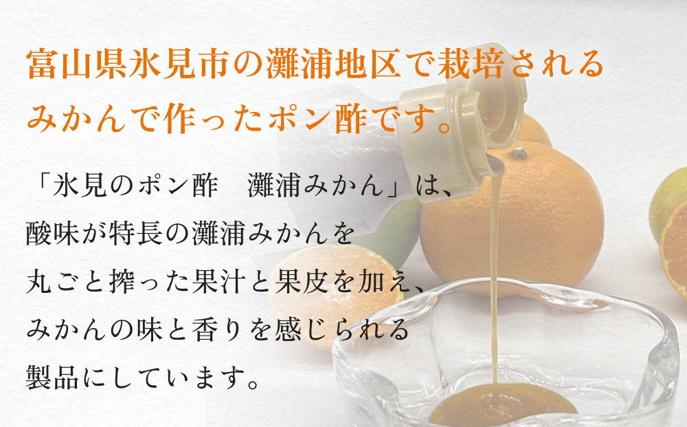氷見のポン酢　灘浦みかん 120mL 富山県 氷見市 ポン酢 調味