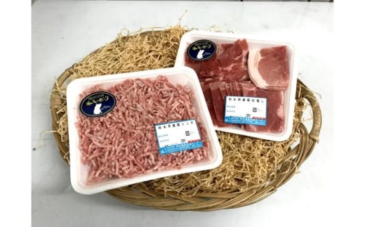 『香心ポーク』切り落とし ミンチ セット 各約250g×2パック（計約1kg）豚肉 冷凍 熊本県産 【有限会社 コーシン】 [AYCK025]