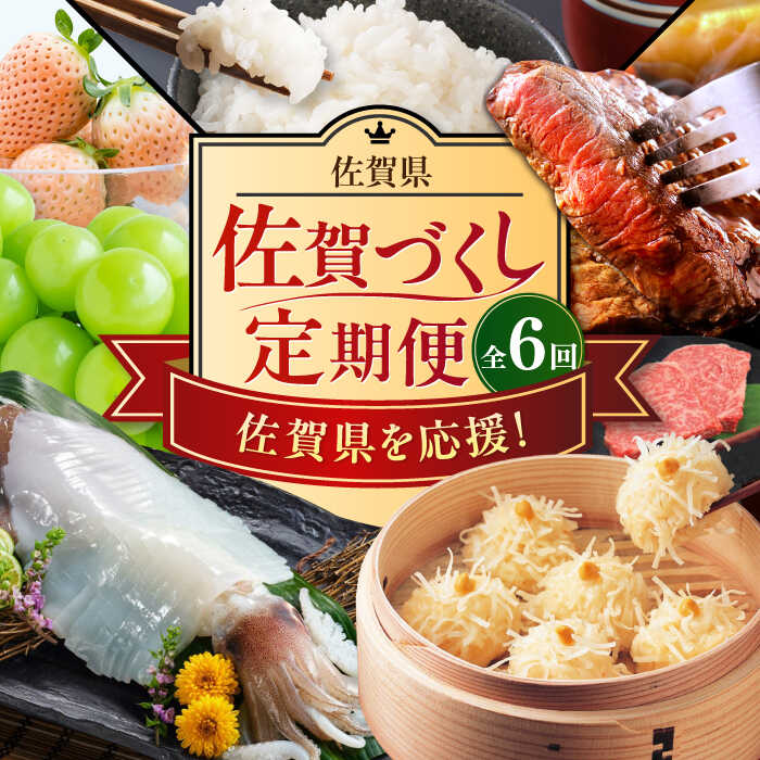 【ふるさと納税】【2026年発送分 先行予約】【全6回定期便】佐賀県の生産者を応援！佐賀づくし定期便 / 佐賀牛 いかしゅうまい シャインマスカット 米 いちご ハンバーグ いか / 佐賀県ふるさと納税 [41AAZZ018]