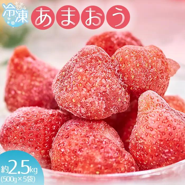 福岡産冷凍あまおう約500ｇ×5袋 3V8