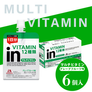 inゼリー マルチビタミン 6個入り グレープフルーツ味 インゼリー