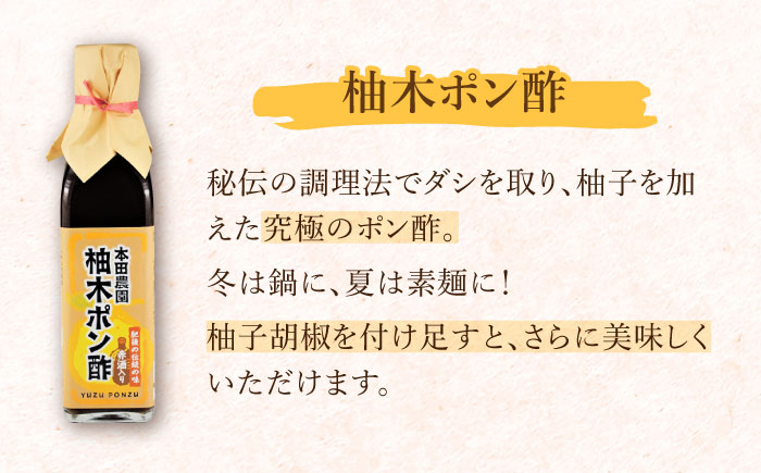 【全6回定期便】柚木ポン酢 200ml 2本 柚子 熊本 山都町【本田農園】[YDL031]