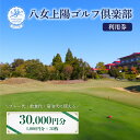 【ふるさと納税】八女上陽ゴルフ倶楽部 利用券（30,000円分）　ゴルフ 八女 飲食 宿泊 クーポン 券