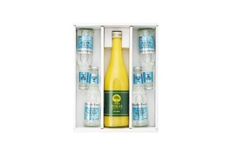 【2025年2月初旬より発送】【自然栽培】宮内伊予柑 皮ごとストレート720ml1本・トニックウォーター200ml4本セット 果汁100％ ジュース 愛媛県産 ノンアルコール