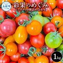 【ふるさと納税】＜先行予約＞ 彩果のめぐみ 1kg ミニトマト とまと 詰め合わせ 新鮮野菜 トマト 美味しい 野菜 厳選 新鮮 夏野菜 サラダ tomato ギフト 贈答用 贈り物 プレゼント 数量限定 期間限定 フラガール ラブリーさくら 高知県 土佐市 ふるさとのうぜい 故郷納税