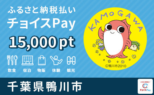 ホテルや旅館の宿泊券として使える！鴨川市 電子感謝券 15,000pt（1pt＝1円）【会員限定のお礼の品】