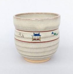 奈良絵湯呑 奈良絵 湯のみ 食器 奈良絵 湯のみ 食器 奈良絵 湯のみ 食器 奈良絵 湯のみ 食器 赤膚焼き 赤膚焼 赤膚 湯呑H-95　 奈良 なら