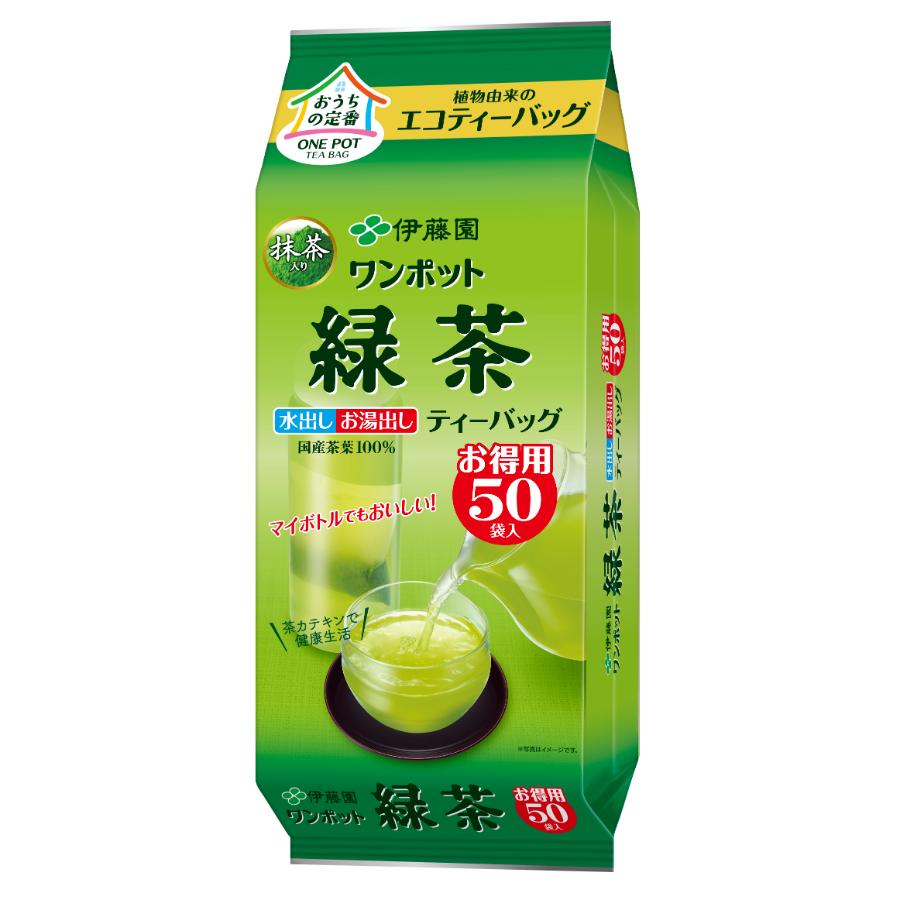 ＜伊藤園＞ワンポットエコティーバッグ抹茶入り緑茶５０袋150ｇ（50袋）×10袋